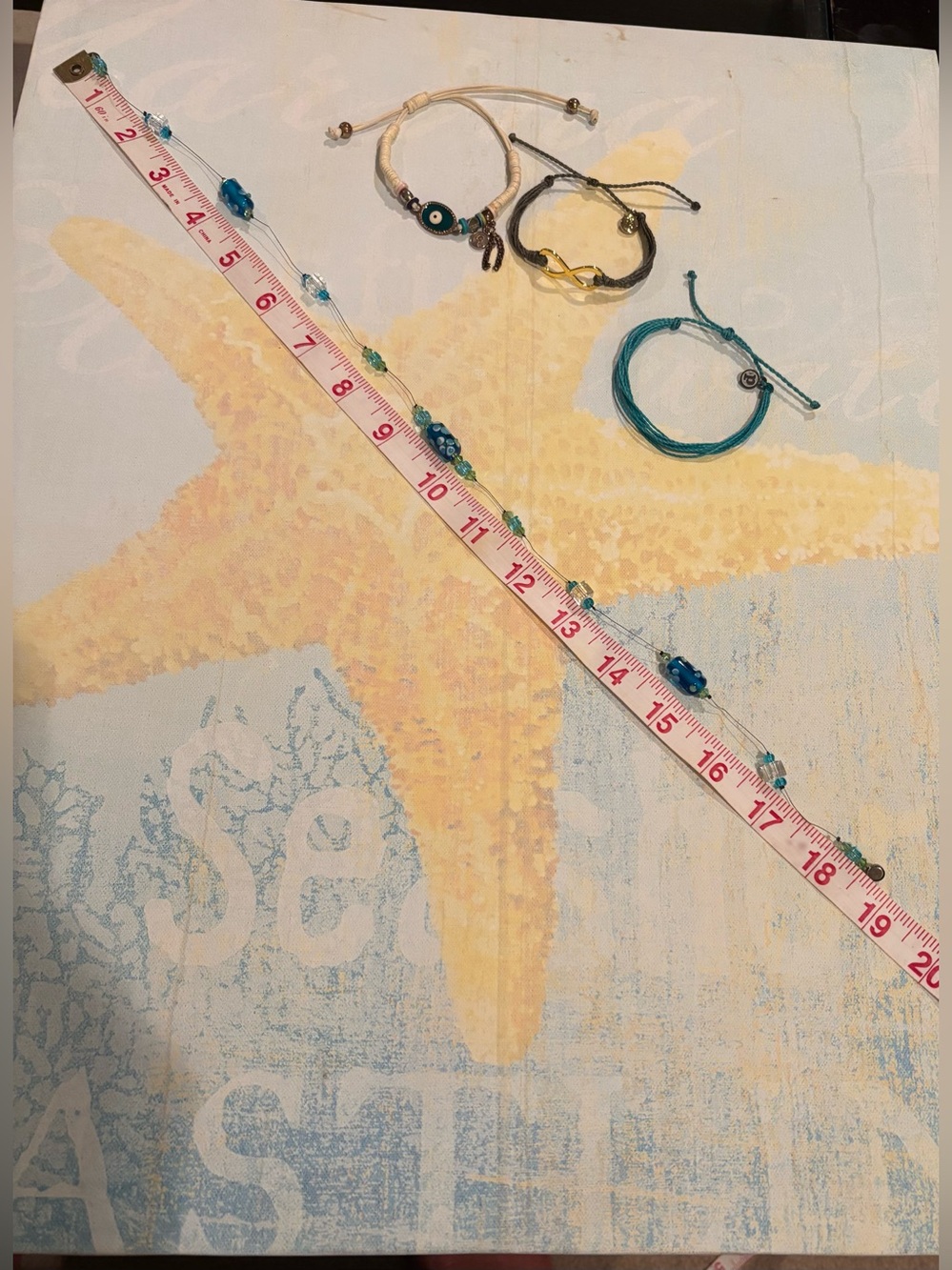 3 cord bracelets. 1 beaded Necklace. Pura Vida and evil eye bracelet. $18.00 - Picture 4 of 11